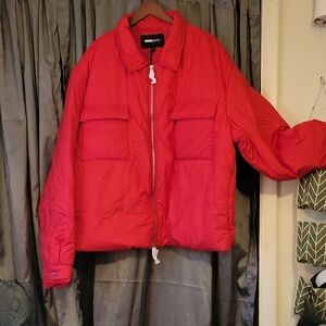 Fashion Nova Red Bomber Jacket